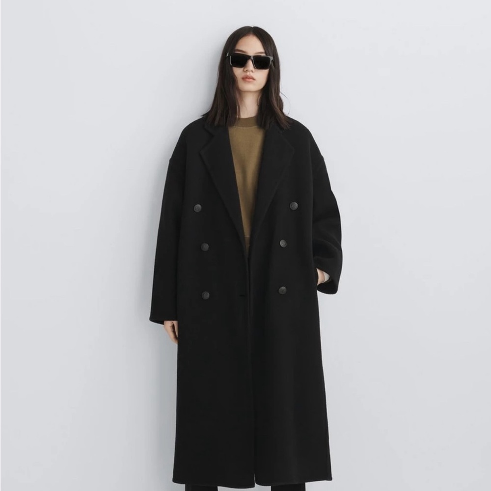 NWT Rag and Bone Thea Italian Wool Coat in Small Black